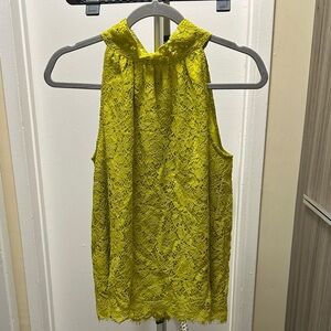 J. Crew Vibrant Yellow Lace Blouse